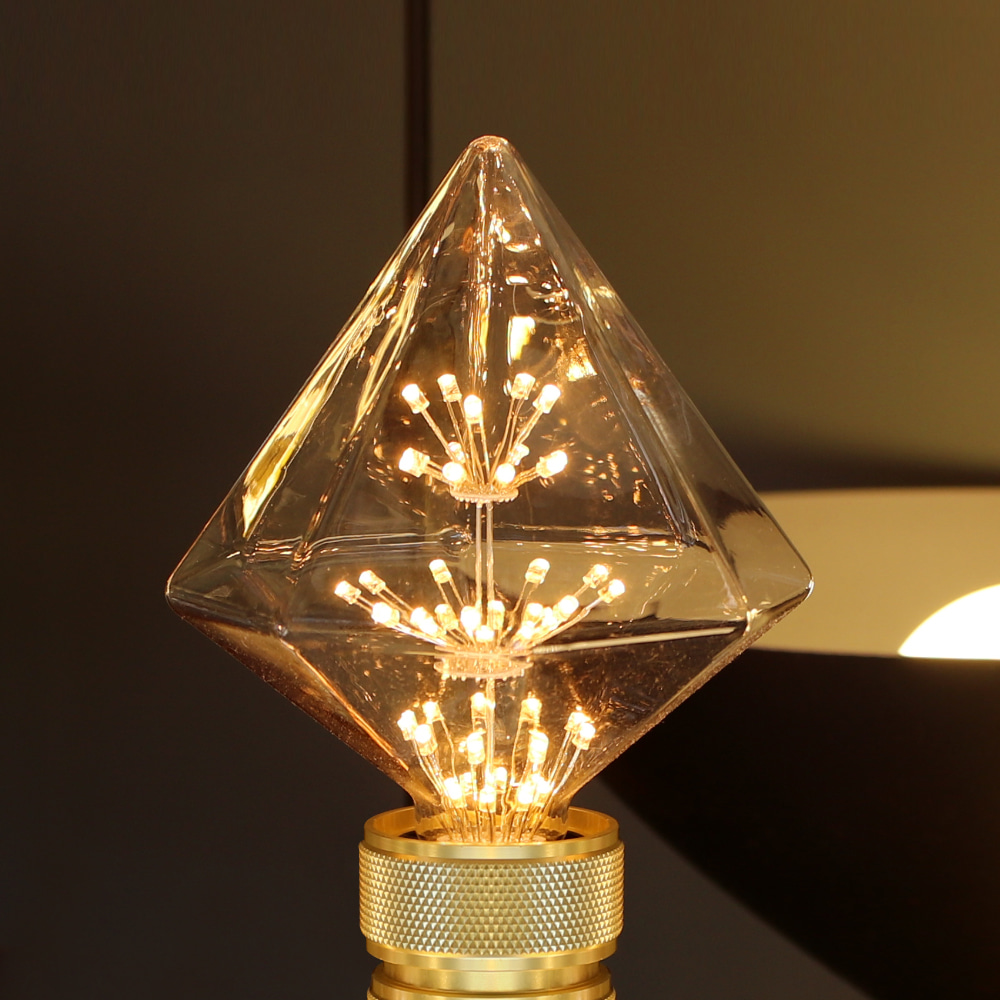 눈꽃 LED 에디슨 전구 (피라미드 2W)