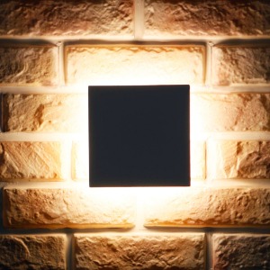 정사각 외부 벽등 LED 9W (다크그레이)